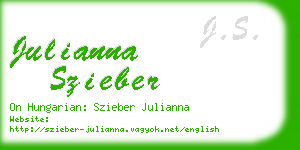 julianna szieber business card